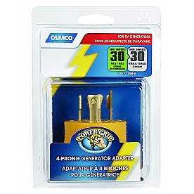 Camco 30 Amp Power Grip Generator Adapter 4 Prong Male - 55338