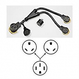 Arcon Multi-Max Dual Generator Power Adapter 30 Amp Female x 20 Amp Male - 17341