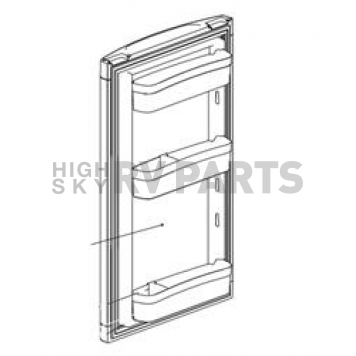Norcold Refrigerator Door - N3150 Series Lower Gray - 690153107R