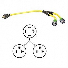 Arcon Power Cord Y Type Adapter 30 Amp Male x 20 Amp Female 12 inch- 17362