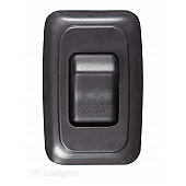 RV Designer Multi Purpose Switch - Single Black - S521