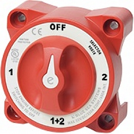 Blue Sea 4 Position Selector Battery Disconnect Switch - 350 Amp - 9001E-BSS