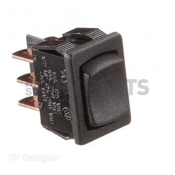 RV Designer Multi Purpose Switch - Single Black - S461