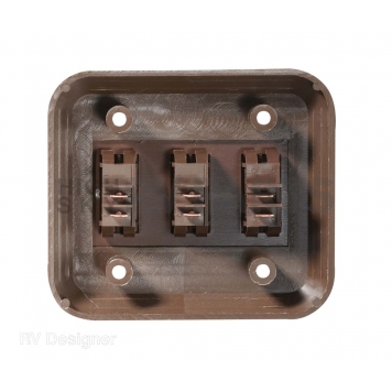 RV Designer Multi Purpose Switch - Triple Brown - S659-1