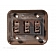 RV Designer Multi Purpose Switch - Triple Brown - S659