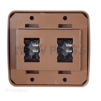 RV Designer Multi Purpose Switch - Double Brown - S633-1
