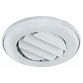 JR Products Heating/ Cooling Register - Round Polar White - ACG25DPW-A