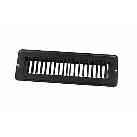 JR Products Heating/ Cooling Register - Rectangular Black - 02-29145