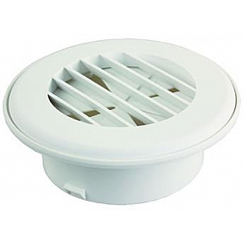 JR Products Heating/ Cooling Register - Round Polar White - HV4DPW-A