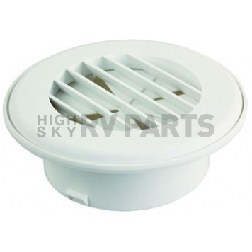 JR Products Heating/ Cooling Register - Round Polar White - HV4DPW-A