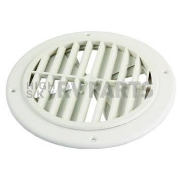 JR Products Heating/ Cooling Register - Round Polar White - GRILL2D-A