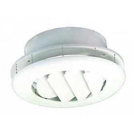 JR Products Heating/ Cooling Register - Round Polar White - ACG150DPW-A