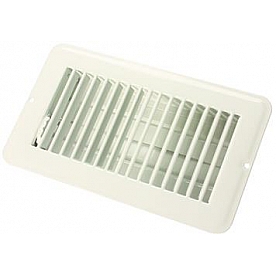 JR Products Heating/ Cooling Register - Rectangular White - 02-28965
