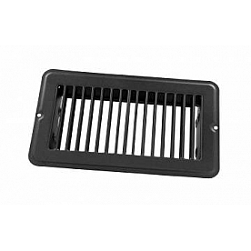 JR Products Heating/ Cooling Register - Rectangular Black - 02-29165
