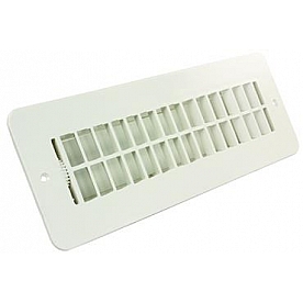 JR Products Heating/ Cooling Register - Rectangular Polar White - 288-86-AB-PW-A