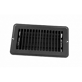 JR Products Heating/ Cooling Register - Rectangular Black - 02-29155