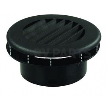 JR Products Heating/ Cooling Register - Round Black - HV4BK-A