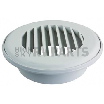JR Products Heating/ Cooling Register - Round Polar White - CG150PW-A