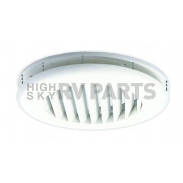 JR Products Heating/ Cooling Register - Round Polar White - CG25PW-A
