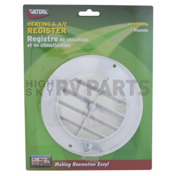 Valterra Heating/ Cooling Register - Round White - A10-3335VP-1
