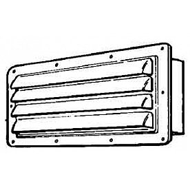 Ventline Stove Vent Hood Exhaust Outlet 10-1/2 Inch x 3-3/4 Inch Colonial White - V2018-02