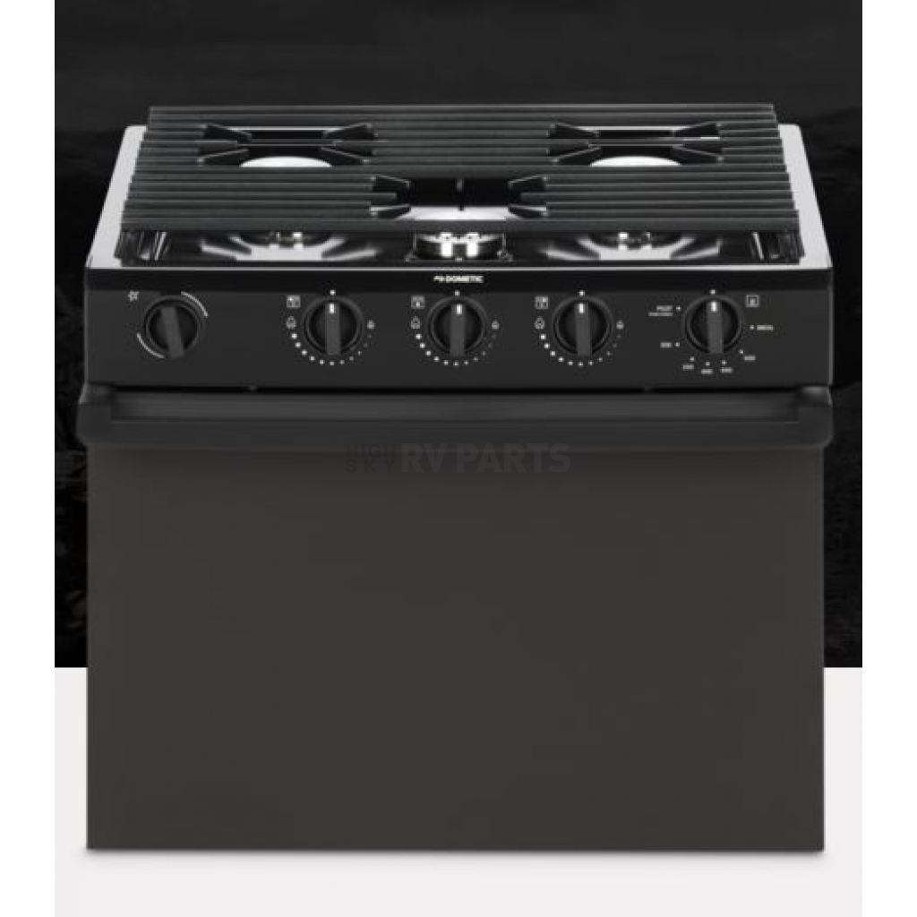 Dometic™ CU-433US RV Propane Range 3-Burner Cooktop / Oven - Black -  BLEMISHED