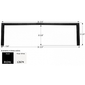 Icon Entry Step Trim - 31-3/4 Inch x 9-1/8 Inch Polar White - 12674
