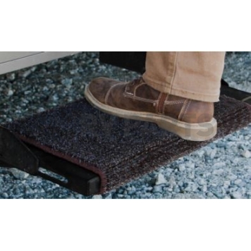 Camco Entry Step Rug - 22 Inch x 20 Inch Black - 42936