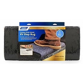 Camco Entry Step Rug - 22 Inch x 23 Inch Black - 42966