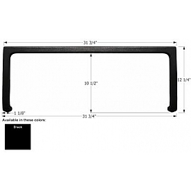 Icon Entry Step Trim - 31-3/4 Inch x 12-1/4 Inch Black - 01242