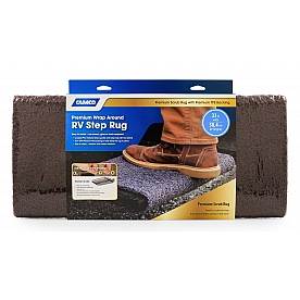 Camco Entry Step Rug - 22 Inch x 23 Inch Brown - 42967