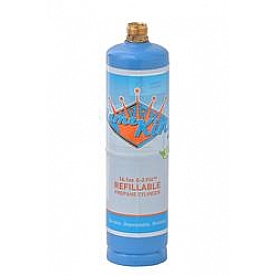 Flame King Propane Tank 1 Pound - 4-1/2 Inch x 14-1/2 Inch - YSN1LBKT