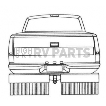 Industrial Brush Towed Vehicle Shield for 2 Inch Receiver Hitch-1