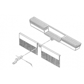 Industrial Brush Towed Vehicle Shield for 2 Inch Receiver Hitch