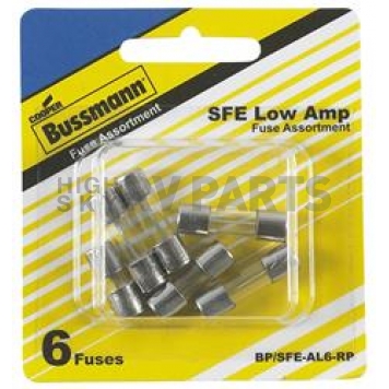 Bussman Fuse Assortment SFE Glass - Pack of 6 - BP/SFE-AL6-RP