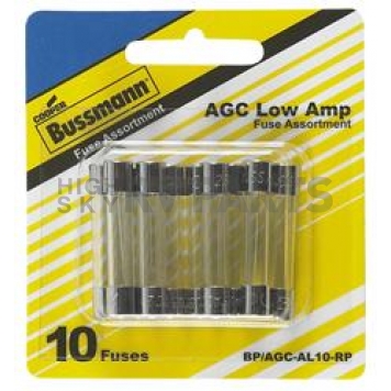 Bussman Fuse Assortment AGC Glass - Pack of 10 - BP/AGC-AL10-RP