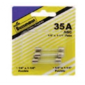Bussman Fuse Glass Tube 3 Amp Pack of 5 - BP/AGC-3-RP