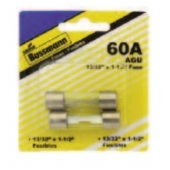 Bussman Fuse Glass Tube 60 Amp Pack of 2 - BP/AGU-60-RP