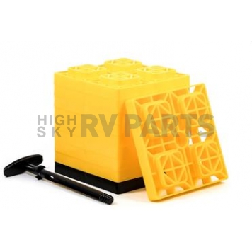 Camco Leveling Block - Yellow Plastic - Set of 10 - 44513