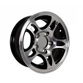 Americana Aluminum Trailer Wheel - 15 Inch with 5x4.50 Bolt Pattern Black - 22647HWTB