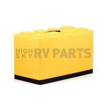 Camco Leveling Block - 17 inch x 8 inch Yellow Plastic - Set of 10 - 44515-1