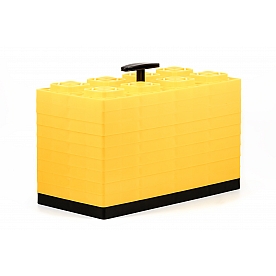 Camco Leveling Block - 17 inch x 8 inch Yellow Plastic - Set of 10 - 44515