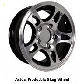 Americana Aluminum Trailer Wheel - 16 Inch with 6x5.50 Bolt Pattern Black - 22658HWTB