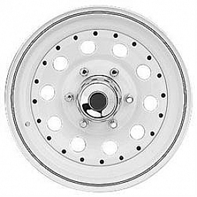 Americana Steel Trailer Wheel - 14 Inch with 5x4.50 Bolt Pattern White - 20365