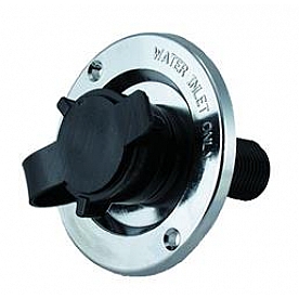 JR Products Water Fill Die Cast Steel Silver - Without Built-In Check Valve - 9691-300-023