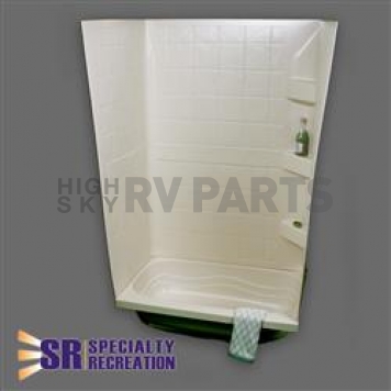 Specialty Recreation Shower Surround - 36 Inch x 24 Inch - Parchment
