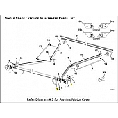 Carefree RV Awning Motor Cover Black R001783-006