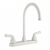 Dura Faucet Kitchen  White Plastic Body With Brass Spout - DF-PK330HC-WT
