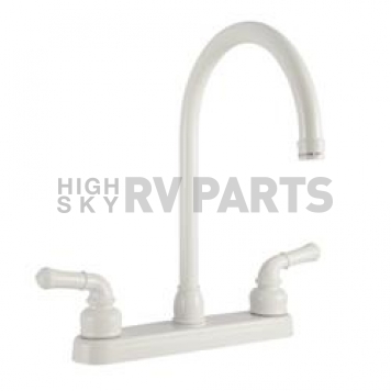 Dura Faucet Kitchen  White Plastic Body With Brass Spout - DF-PK330HC-WT
