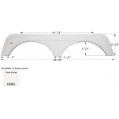 Icon Fender Skirt For KZ  Sportsmen 68-7/8 Inch 13-1/2 Inch  White 01882